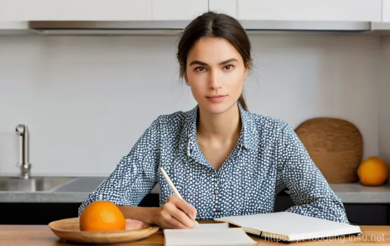 식품 알레르기 유발물질 분석 - **Prompt 1: "The Food Diary Detective"**
    A thoughtful young adult, in their late 20s, sits at a ...