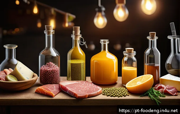 식품에서의 아미노산 분석 - A detailed scientific illustration of amino acids interacting with food proteins during cooking and ...